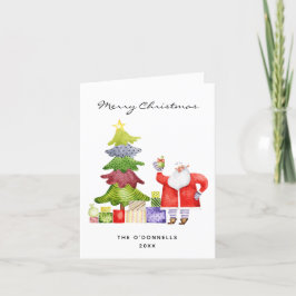 Cartão De Festividades Moderno Feliz Natal Feliz Santa Feriado