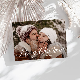 Cartão De Festividades Moderno Feliz Natal Trendy uma família de fotos