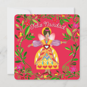 Cartão De Festividades Moderno Folclore Festivo Anjo Espanhol Plano