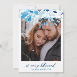 Cartão De Festividades Moderno Foto de Natal Religioso Muito Abencoado