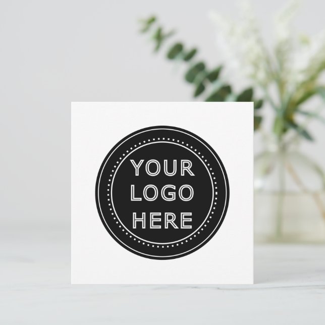 Cartão De Festividades Moderno, minimalista, elegante e personalizável (Em pé/Frente)