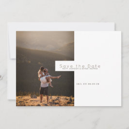 Cartão De Festividades Moderno Minimalista | Rustic Save the Date Photo