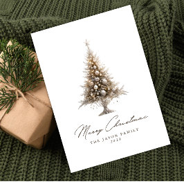 Cartão De Festividades Moderno Minimalista Tendencial Feliz Natal Foto Ho