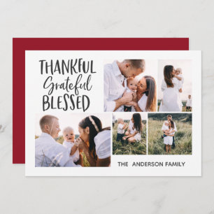 Cartão De Festividades moderno mínimo 4 foto, dia 4 de julho