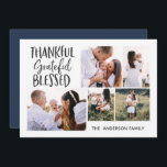 Cartão De Festividades moderno mínimo 4 foto, dia 4 de julho holid<br><div class="desc">cartão de 4 fotos rustic. perfeito para espalhar aplausos para o natal,  ação de graças ou 4 de julho</div>