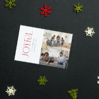 Moderno Mínimo Joyful Red Family 2 Foto Natal