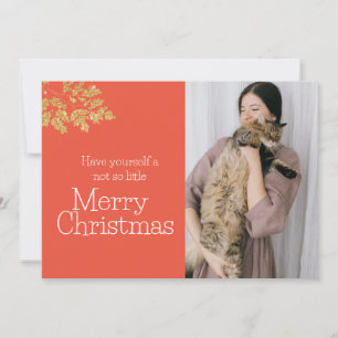 Cartão De Festividades Moderno Não Tão Pequeno Natal De Gato Uma Foto