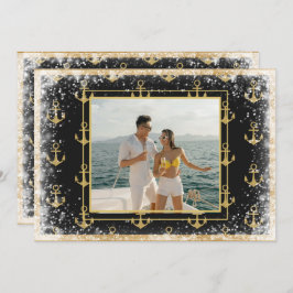 Cartão De Festividades Moderno náutico da foto