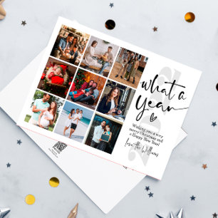 Cartão De Festividades Moderno Que Colagem de Fotos por Ano
