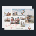 Cartão De Festividades Moderno Red 9 Foto Maravilhas de seu Amor Religios<br><div class="desc">Moderno Religioso 9 Foto Maravilhas de seu Cartão de Férias de Amor. Esta placa de tendência inclui uma coleção de fotos de 9 fotos da família na frente com texto e fundo personalizados.</div>