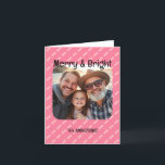 Cartão De Festividades Moderno Rosa Apimentado Geométrico Uma Foto<br><div class="desc">Moderno Rosa Apimentado Geométrico com uma foto.
Personalize com seus detalhes.</div>
