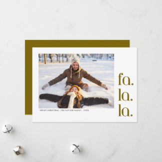 Cartão De Festividades moderno simples minimalista Natal fa la la foto