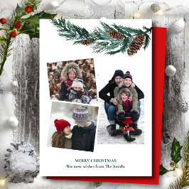 Cartão De Festividades Mola de Cana Verde Rústica