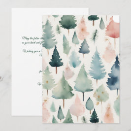 Cartão De Festividades Mola Mínima das Árvores de Natal