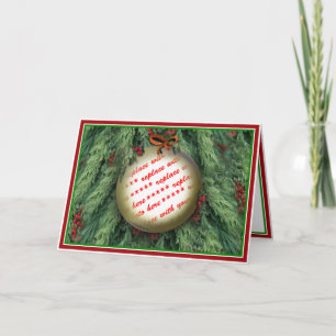 Cartão De Festividades Moldura de Foto de Enfeite de Árvore de Natal