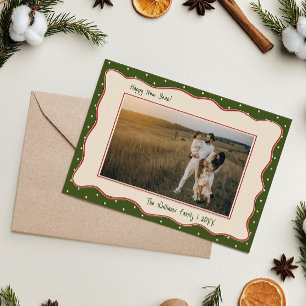 Cartão De Festividades Moldura de Foto Desenhada à Mão Inspirada em Antig