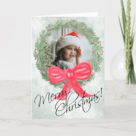 Cartão De Festividades Moldura de Foto em Branco de Natal