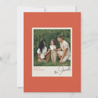 Cartão De Festividades Moldura de Foto Instantânea Minimalista