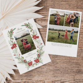 Cartão De Festividades Moldura de Verdura de Inverno