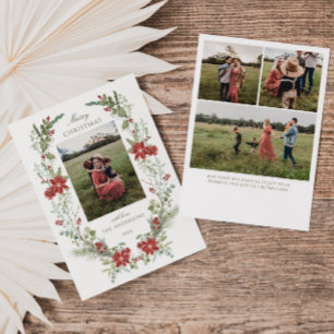 Cartão De Festividades Moldura de Verdura de Inverno