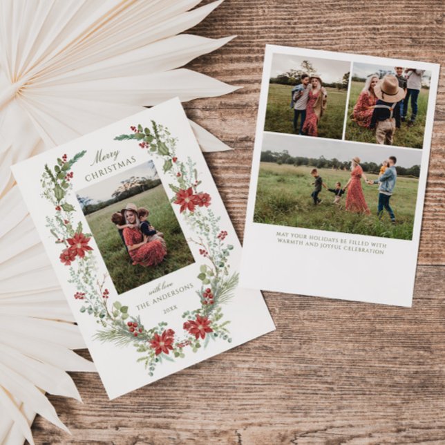 Cartão De Festividades Moldura de Verdura de Inverno (Criador carregado)