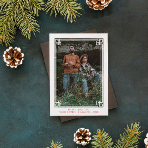 Cartão De Festividades Moldura Decorativa - Foto Feliz Férias
