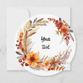 Cartão De Festividades Moldura do Dia de Ação de Graças em Aquarela