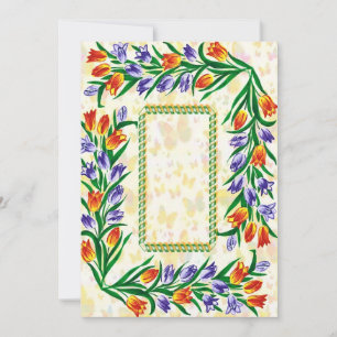 Cartão De Festividades moldura floral