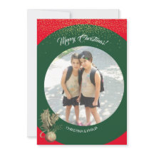 Moldura Verde Uma Foto Feliz Natal