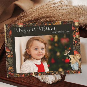 Cartão De Festividades Molhos Quentes de Florestas de Madeira para Cogume