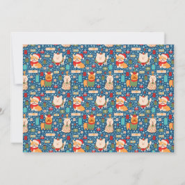 Cartão De Festividades Molinete de Natal de Cachorros Adoráveis