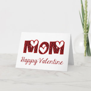 Cartão De Festividades Mom I Love You Cute Cupid Typography Valentine