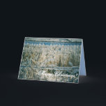 Cartão De Festividades Momentos congelados<br><div class="desc">Os sincelos brilhando revestem uma cerca em uma estrada secundária em Montana.</div>