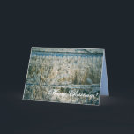 Cartão De Festividades Momentos congelados<br><div class="desc">Os sincelos brilhando revestem uma cerca em uma estrada secundária em Montana.</div>