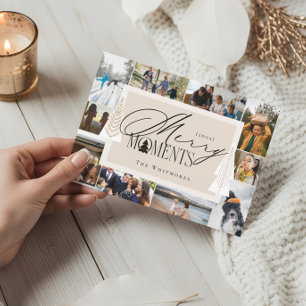 Cartão De Festividades Momentos Mínimos De Feliz Ano Em Revisão Da Colage