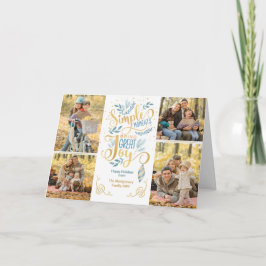 Cartão De Festividades Momentos Simples Feriados Tragam Excelente Joy Blu