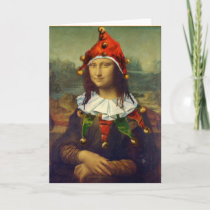 Cartão De Festividades Mona Lisa Elf Christmas Card