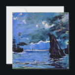 Cartão De Festividades Monet - Saída, Efeito Noturno, trabalho de arte fa<br><div class="desc">A paisagem,  efeito noturno,  famosa pintura de Claude Monet</div>