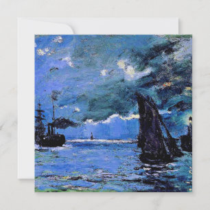 Cartão De Festividades Monet - Saída, Efeito Noturno, trabalho de arte fa