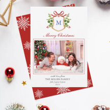 Monograma Crest com Natal verde