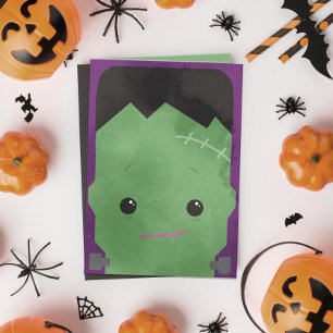Cartão De Festividades Monstro de Frankenstein Halloween