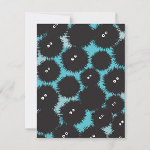 Cartão De Festividades Monstros engraçados e pretos