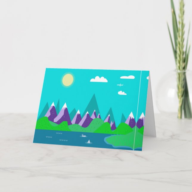 Cartão De Festividades Montanhas de gelo superior (Frente)