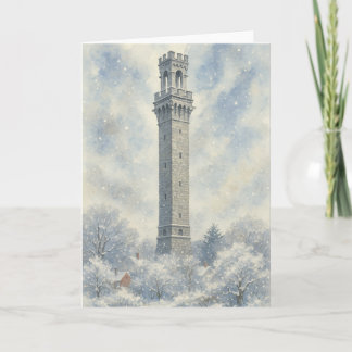 Cartão De Festividades Monumento ao Peregrino no Inverno