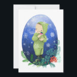 Cartão De Festividades Moochili Winter Greeting Card<br><div class="desc">Está muito frio para você! Que tal um cartão de saudação do inverno com Moochili,  o Gnomo Verde?</div>
