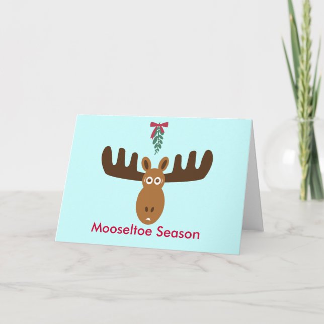 Cartão De Festividades Moose Head_Mooseltoe (Frente)