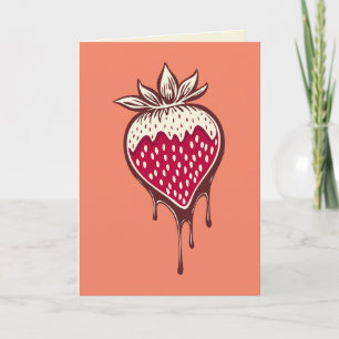 Cartão De Festividades morango coberto com chocolate