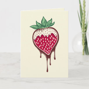 Cartão De Festividades morango coberto com chocolate