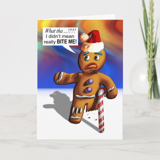 Cartão De Festividades Morda-me (Frente)