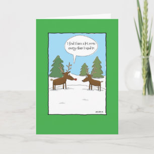 Cartão De Festividades More Energy Christmas Joke Greeting Card